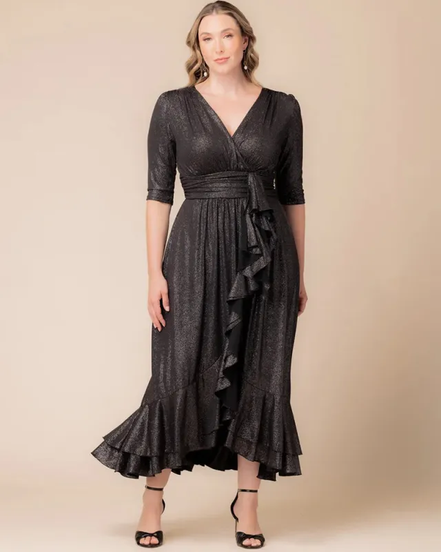 Glimmer Ruffle Evening Gown - Sale! sold by Kiyonna