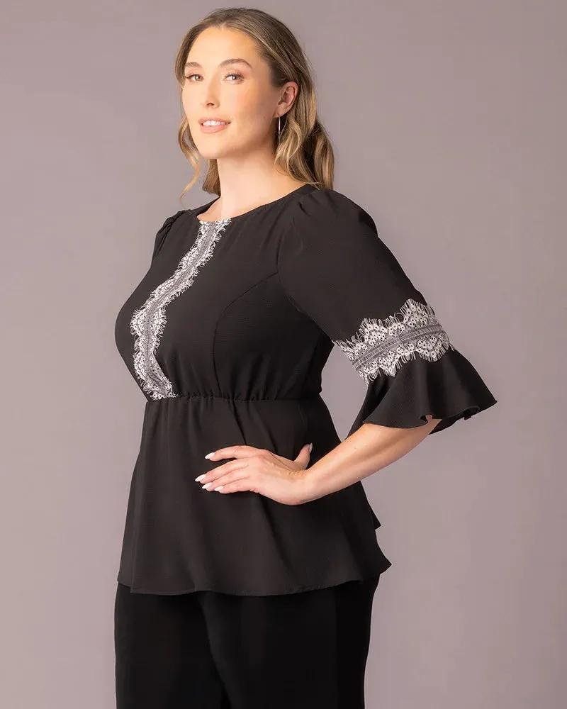Chateau Lace Trim Top sold by Kiyonna product image thumbnail 3