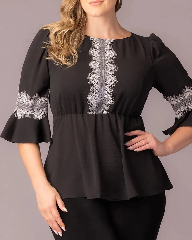 Chateau Lace Trim Top sold by Kiyonna product image thumbnail 5