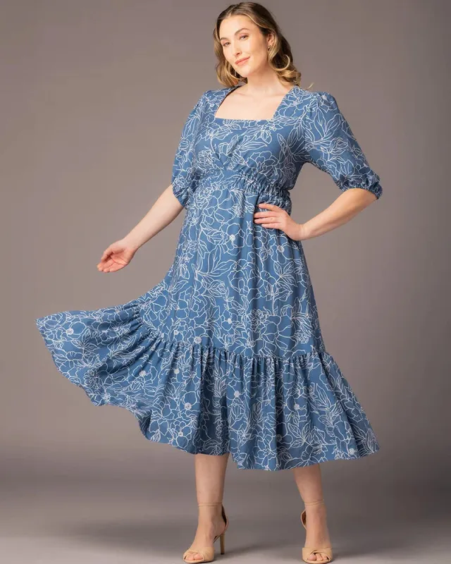 Bailey Square Neck Maxi Dress sold by Kiyonna