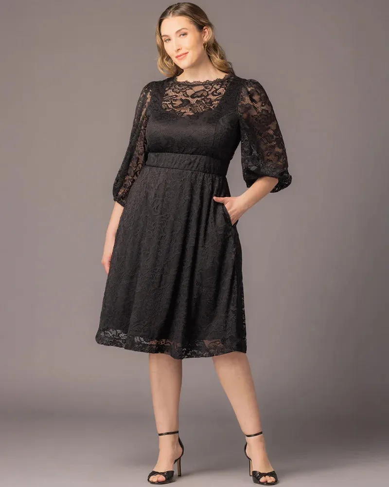 Hepburn Lace Cocktail Dress sold by Kiyonna