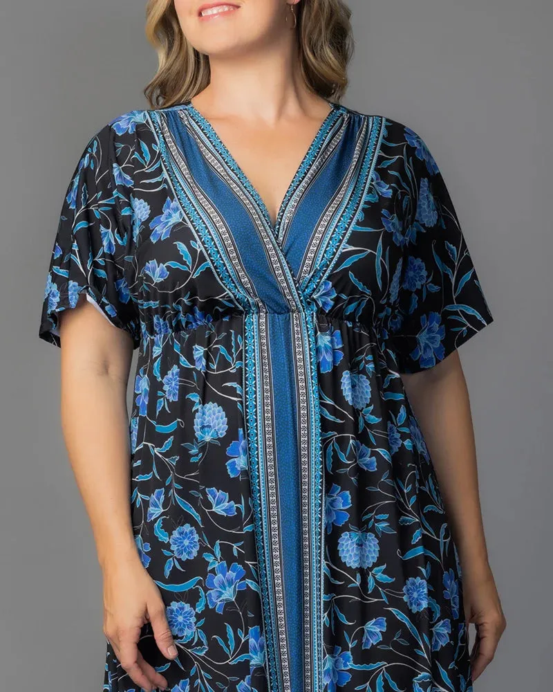 Wanderlust Border Print Maxi Dress sold by Kiyonna product image thumbnail 5
