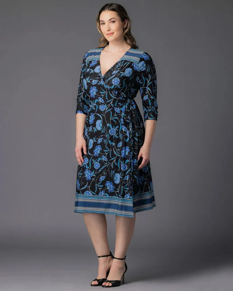 Beguiling Border Print Wrap Dress sold by Kiyonna product image thumbnail 3