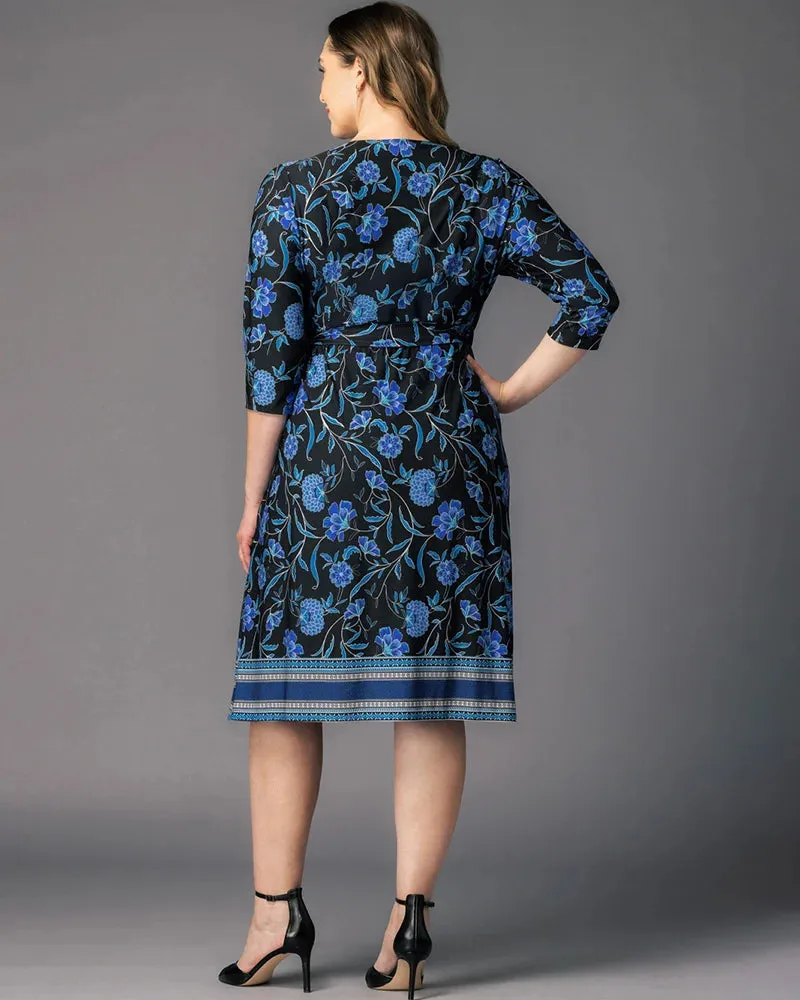Beguiling Border Print Wrap Dress sold by Kiyonna product image thumbnail 4