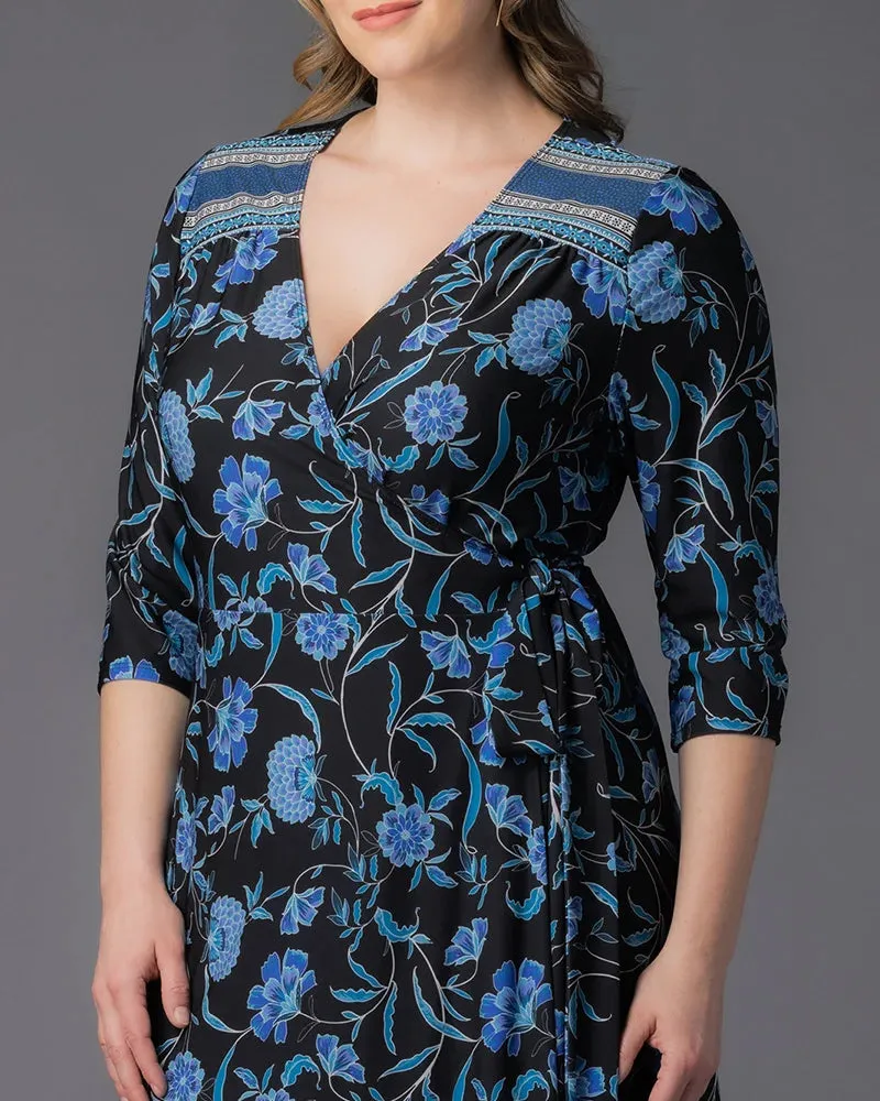 Beguiling Border Print Wrap Dress sold by Kiyonna product image thumbnail 5
