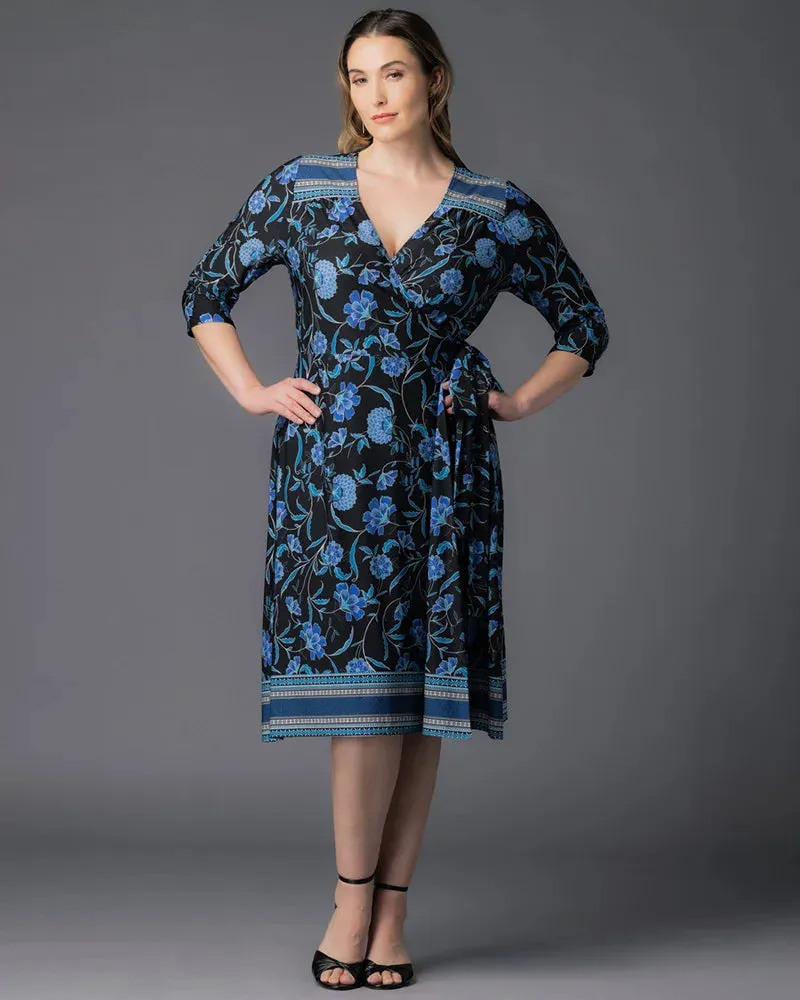 Beguiling Border Print Wrap Dress sold by Kiyonna product image thumbnail 2