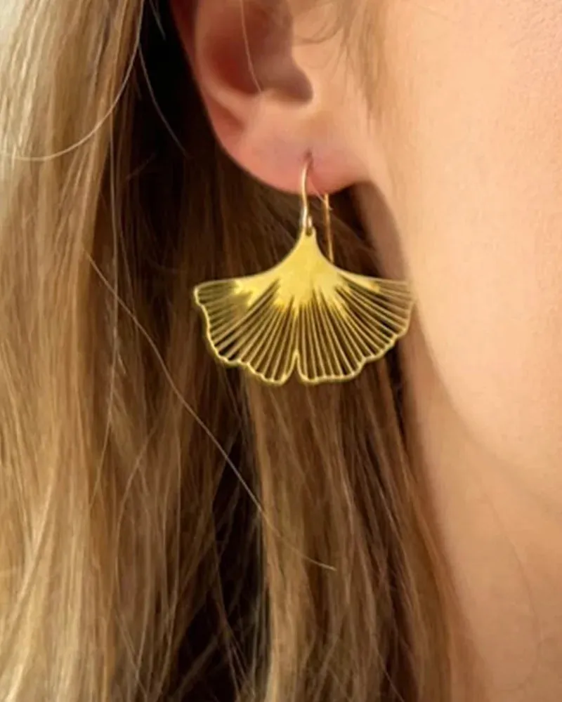 Ginkgo Leaf Earrings sold by Kiyonna