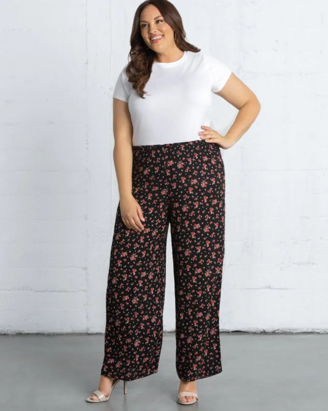 Kora Print Wide-Leg Pants - Sale! sold by Kiyonna