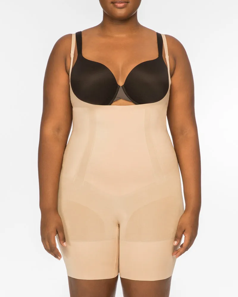 OnCore Open-Bust Mid-Thigh Bodysuit by SPANX sold by Kiyonna product image thumbnail 2