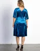 Fit and Flair Velvet Dress - Final Sale! sold by Kiyonna