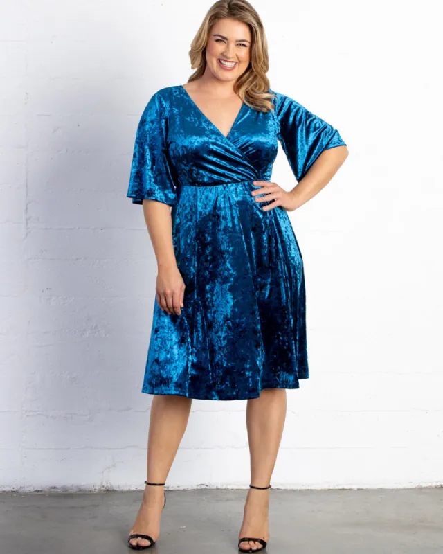 Fit and Flair Velvet Dress - Final Sale! sold by Kiyonna