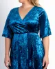 Fit and Flair Velvet Dress - Final Sale! sold by Kiyonna