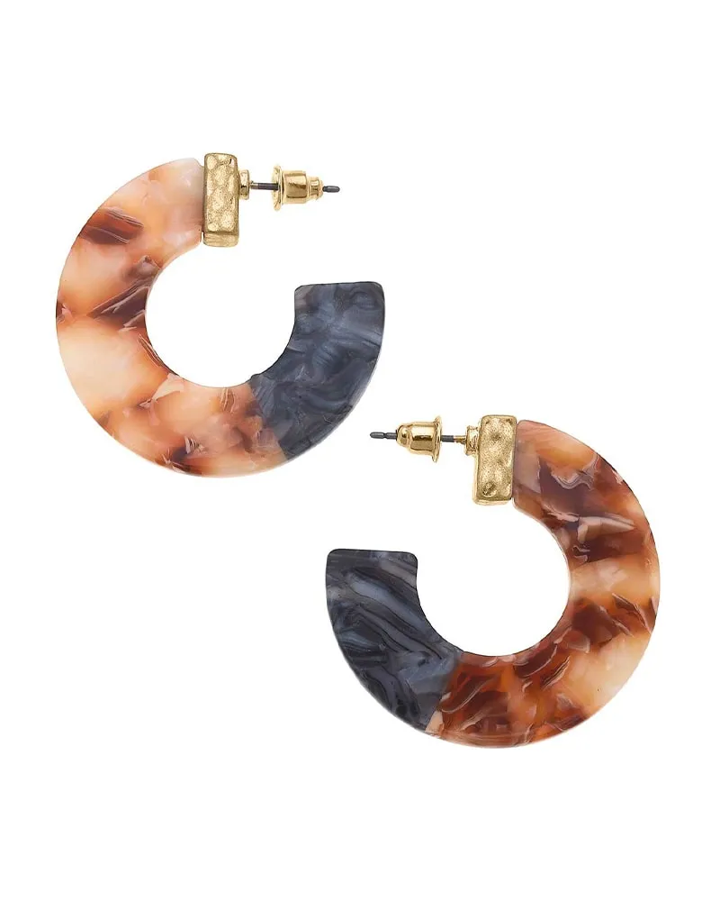 Mixed Resin Hoop Earrings sold by Kiyonna product image thumbnail 2