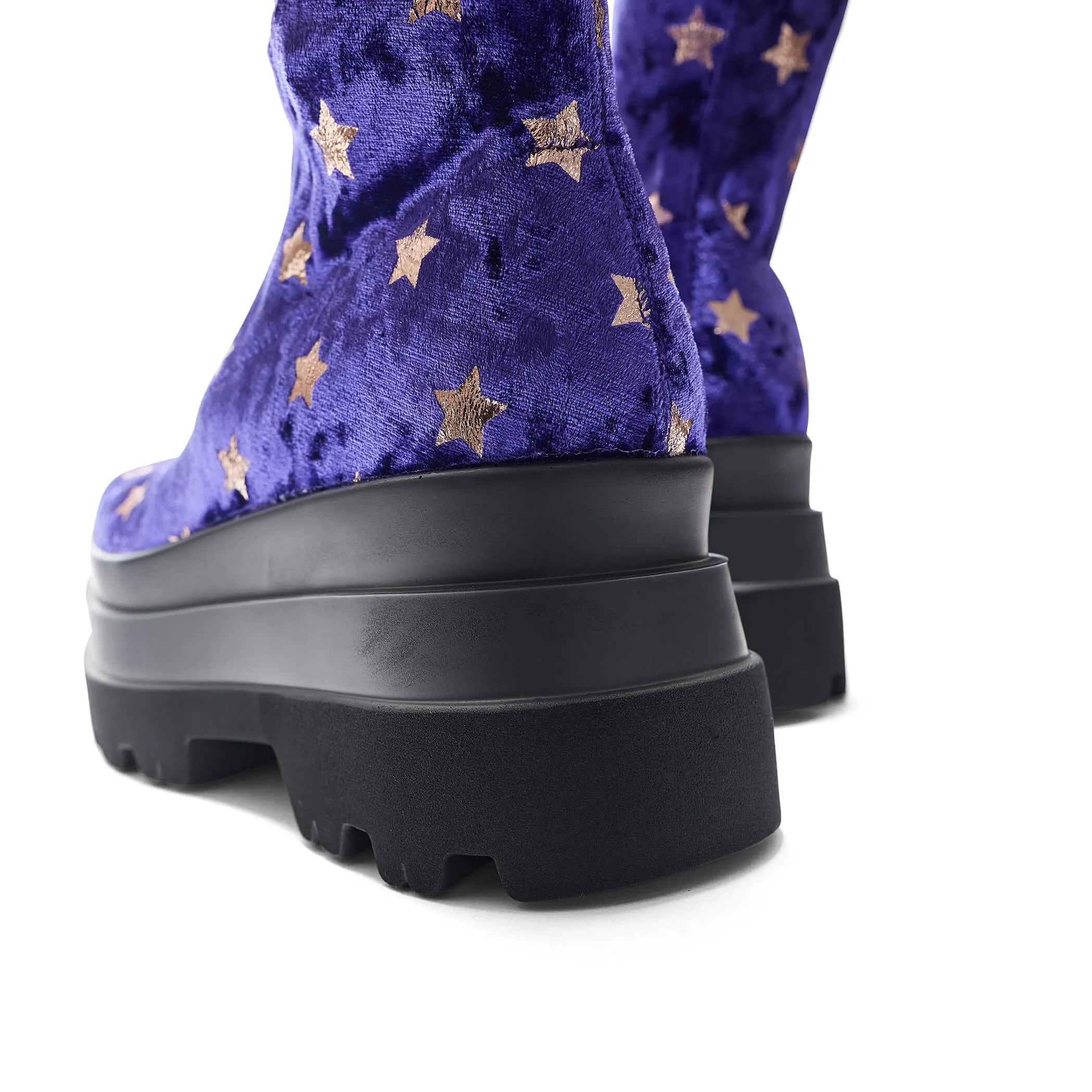 Celestial Dusk Trident Velvet Long Boots - Spellbound Purple sold by Koi Footwear product image thumbnail 5