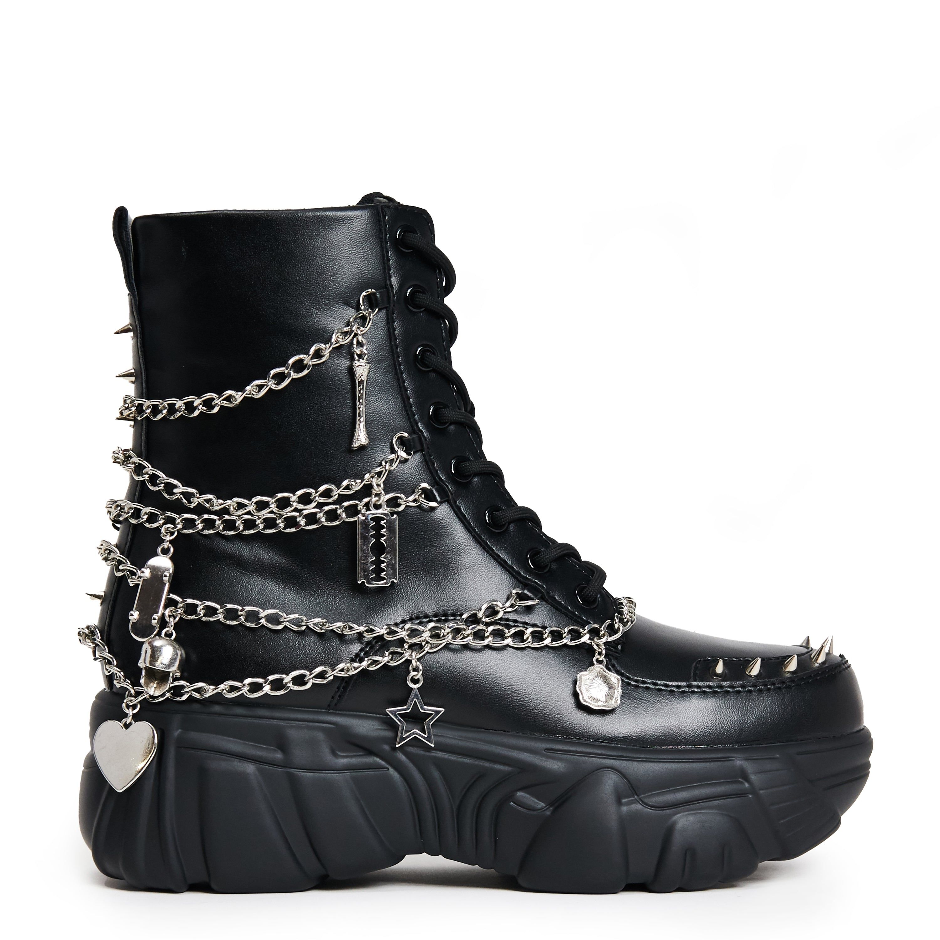 Boned Catch Black Mystic Charm Boots sold by Koi Footwear