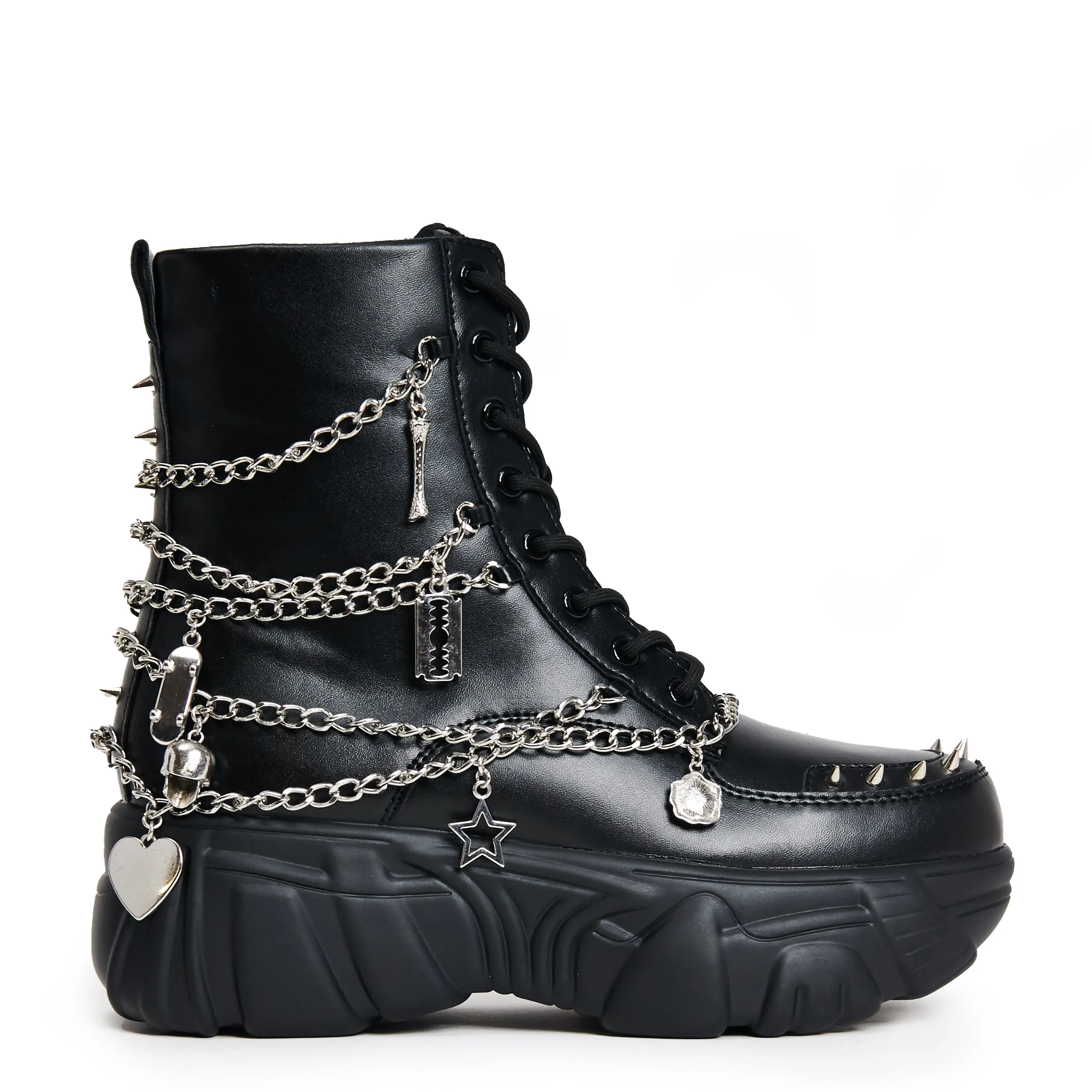 Boned Catch Black Mystic Charm Boots sold by Koi Footwear