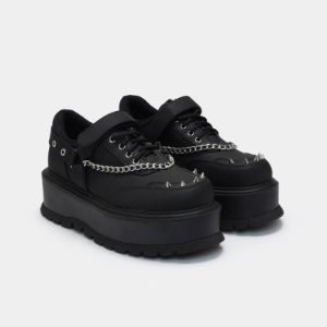 Retrograde Rebel Black Platform Shoes sold by Koi Footwear
