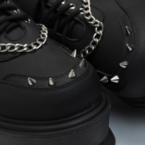 Retrograde Rebel Black Platform Shoes sold by Koi Footwear