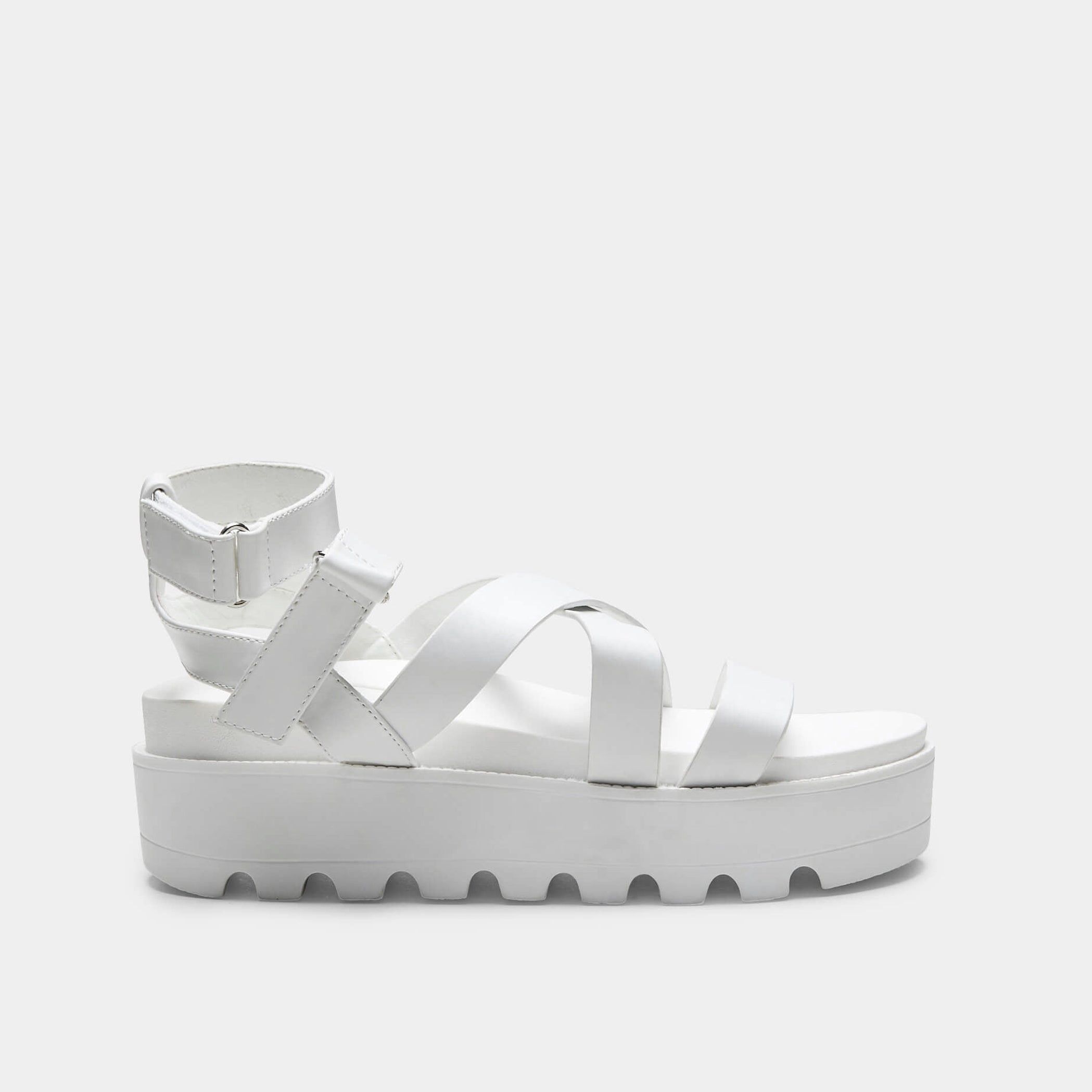 CRIX White Chunky Flatform Sandals sold by Koi Footwear product image thumbnail 2