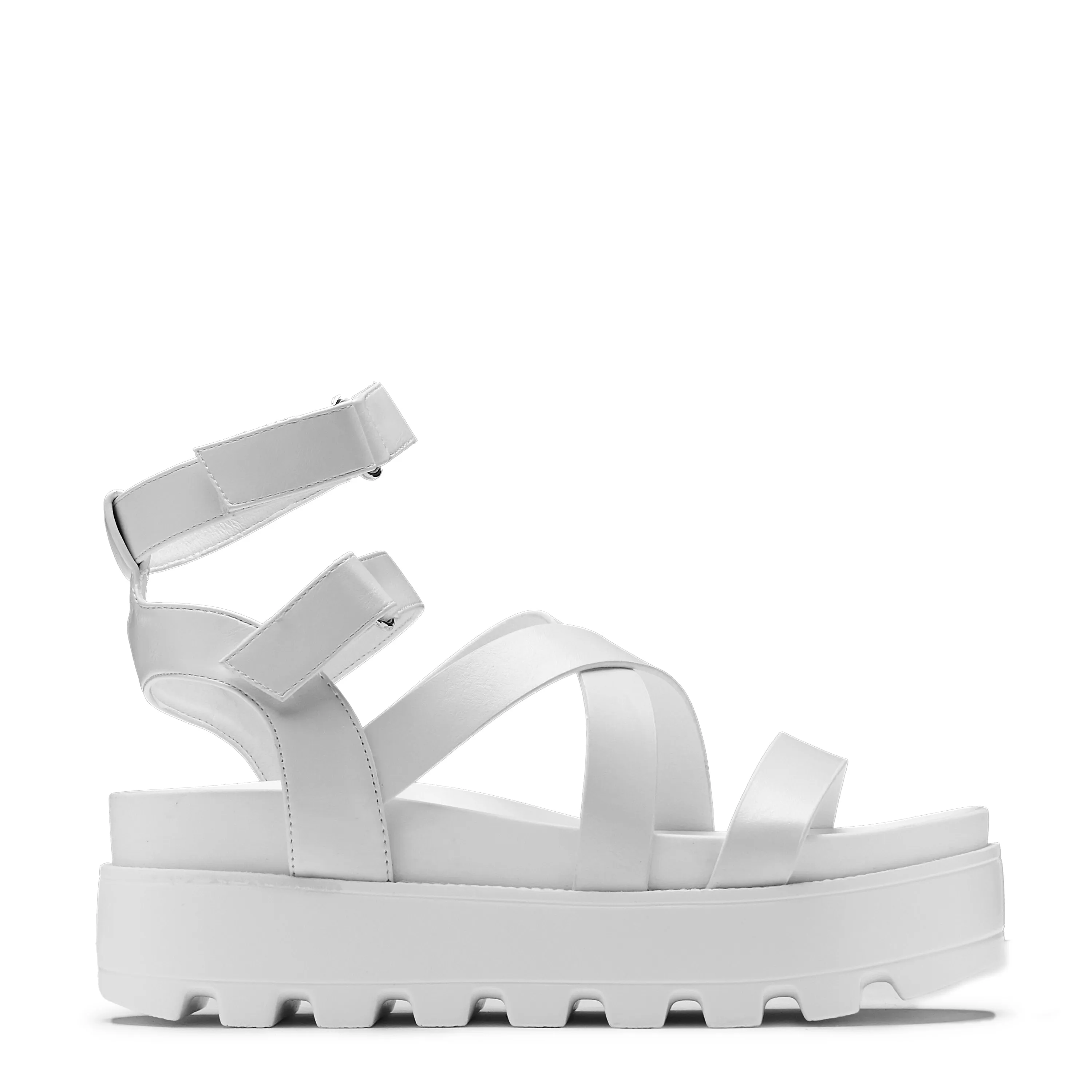 CRIX White Chunky Flatform Sandals sold by Koi Footwear product image thumbnail 2