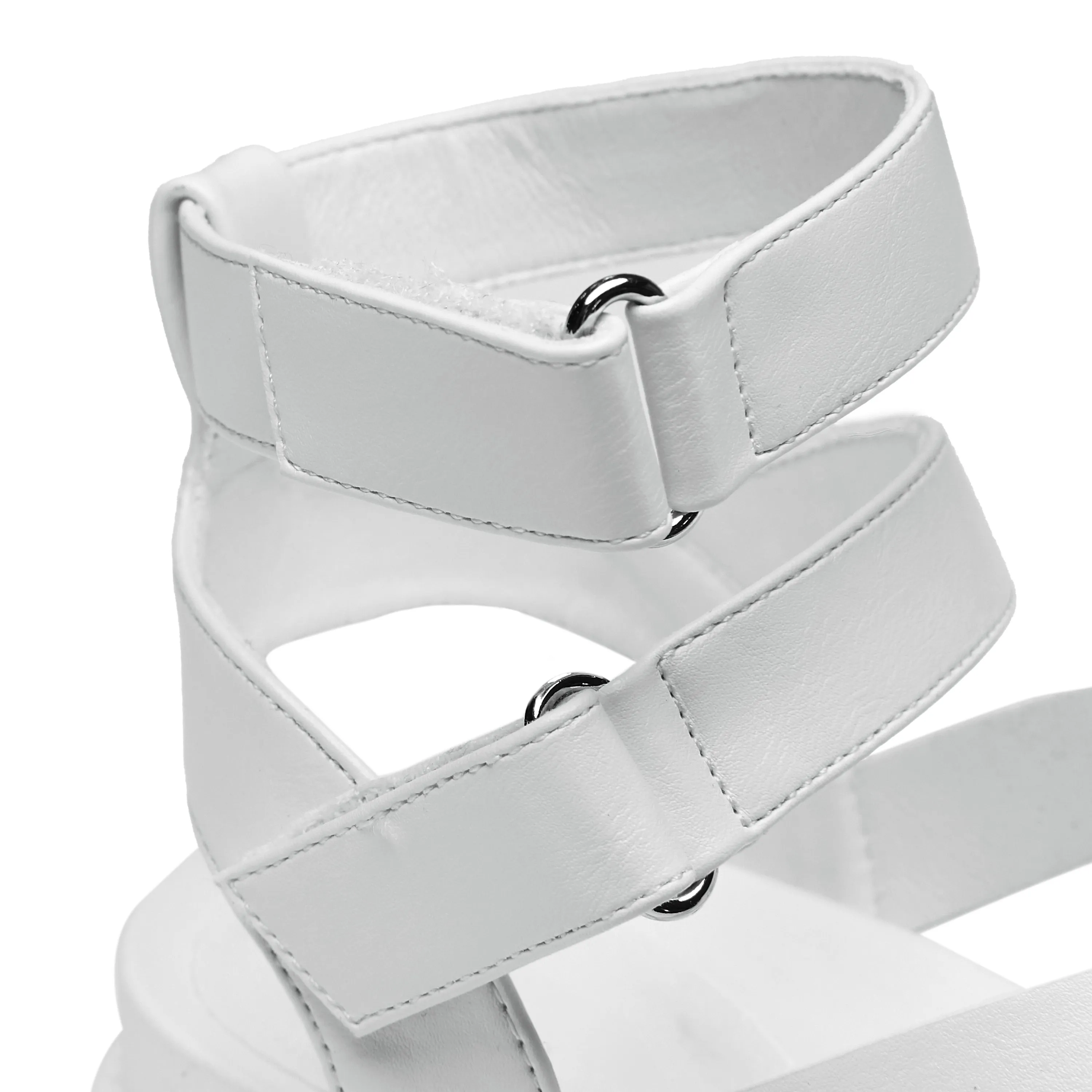 CRIX White Chunky Flatform Sandals sold by Koi Footwear product image thumbnail 3