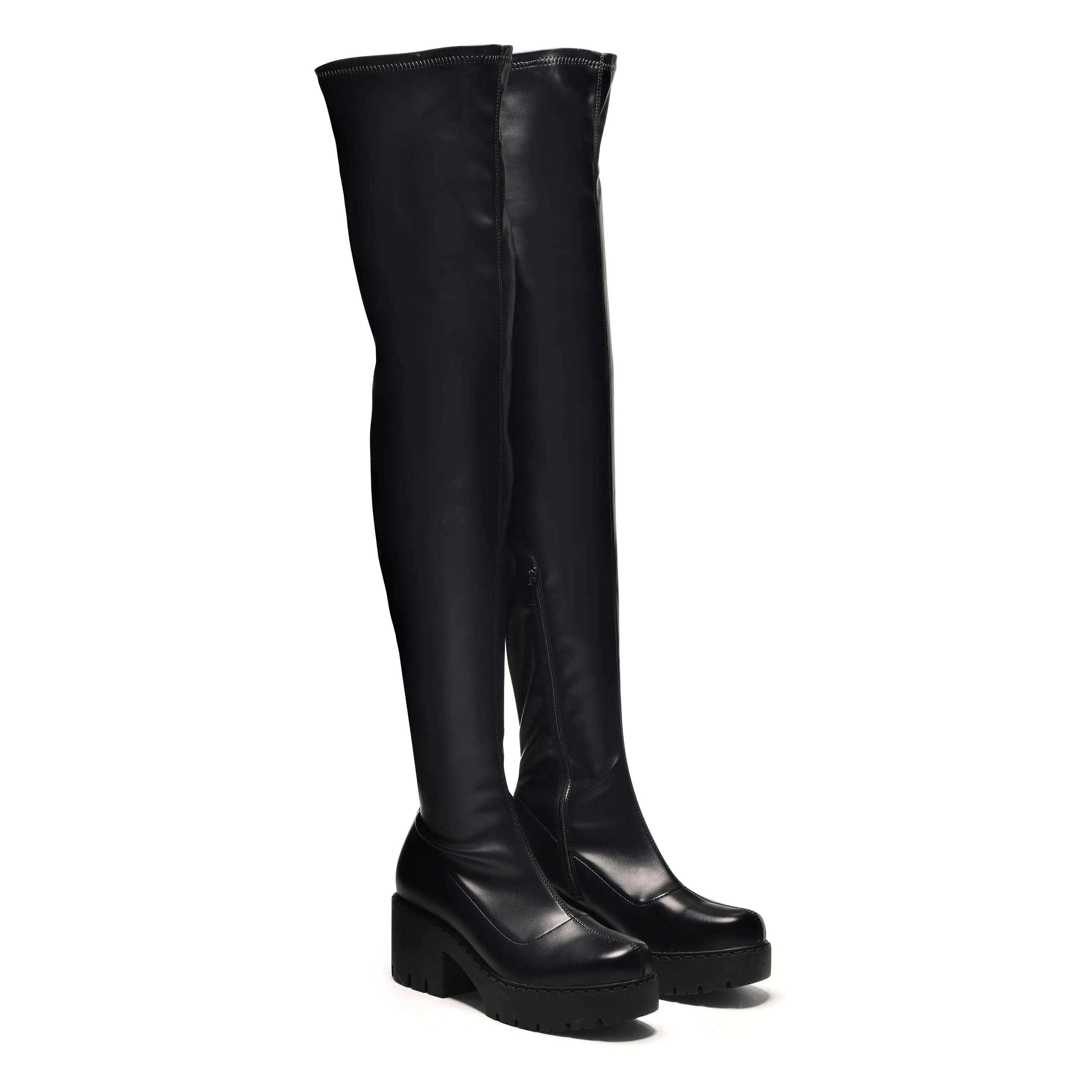 The Harmony Plus Size Thigh High Boots sold by Koi Footwear product image thumbnail 4