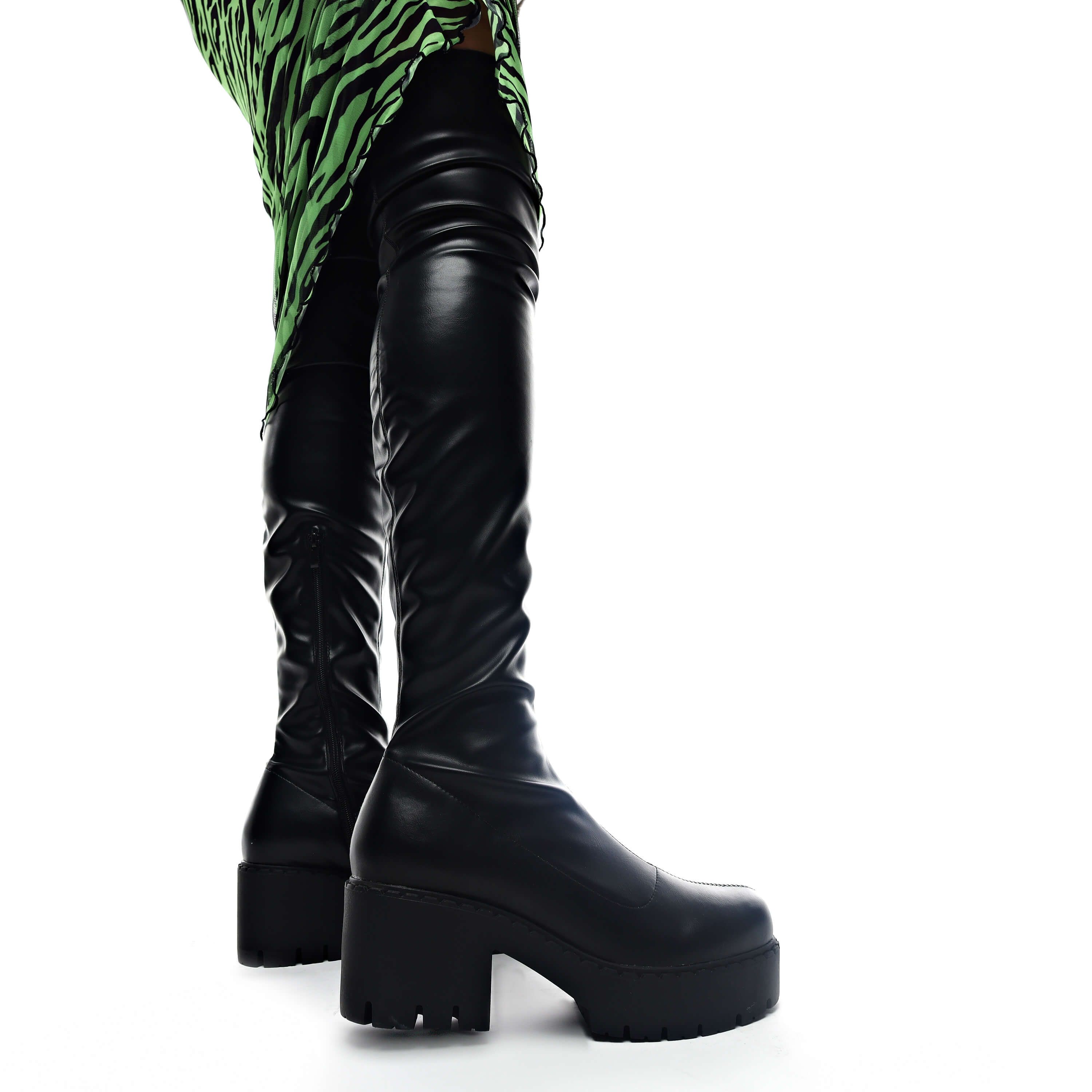 The Balanced UniFlex Plus Size Thigh High Boots sold by Koi Footwear product image thumbnail 5