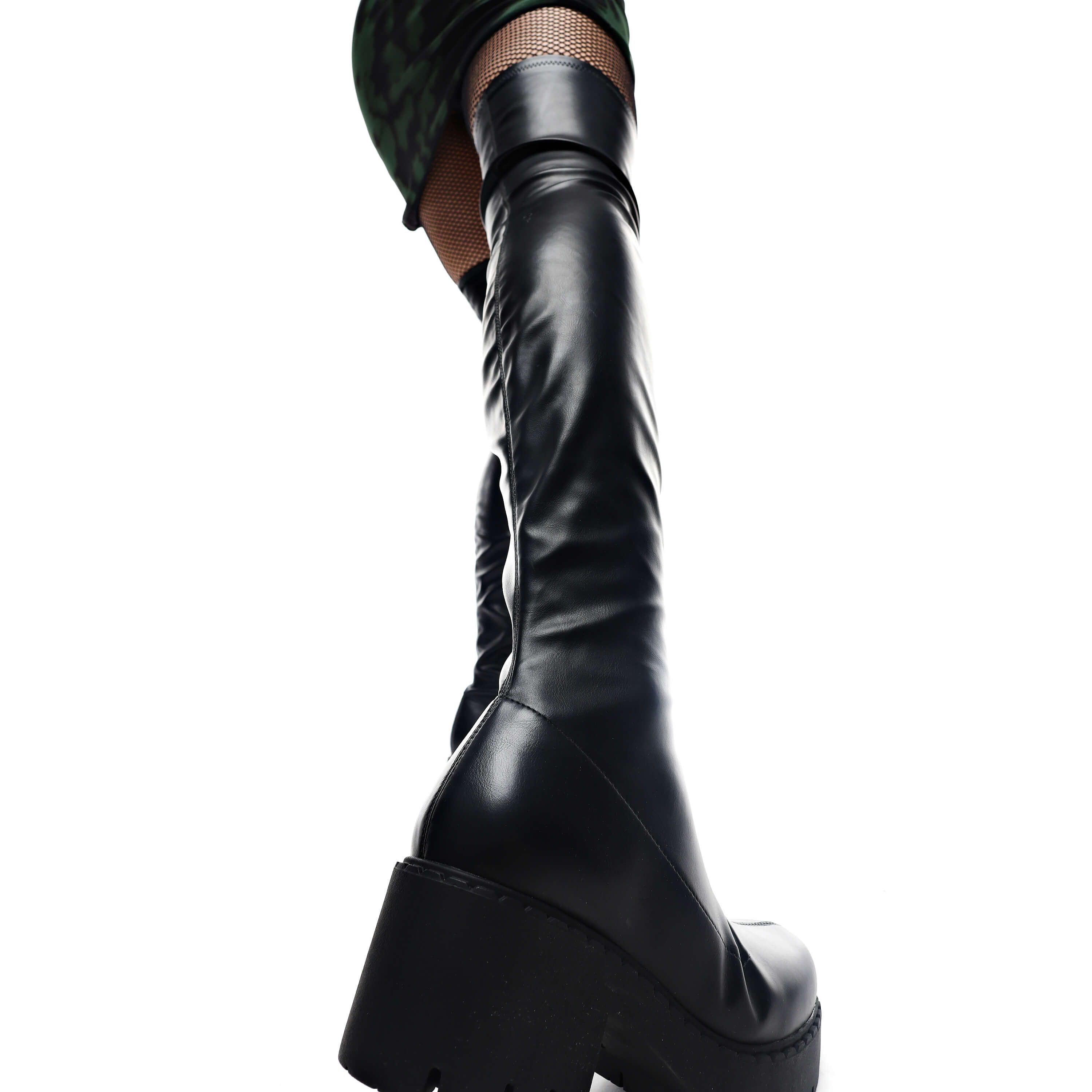 The Balanced UniFlex Plus Size Thigh High Boots sold by Koi Footwear product image thumbnail 11