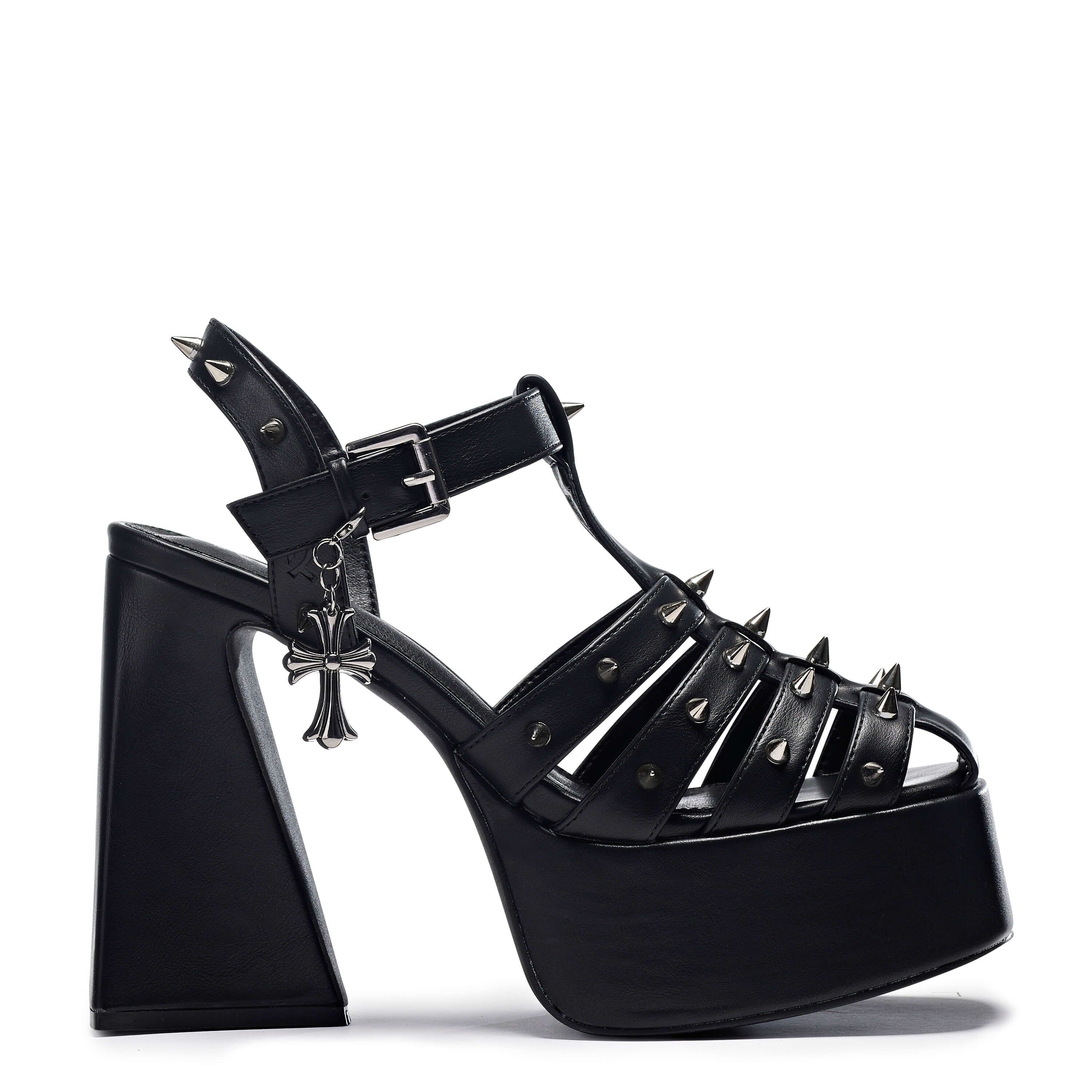 Angel Mist Black Platform Heels sold by Koi Footwear