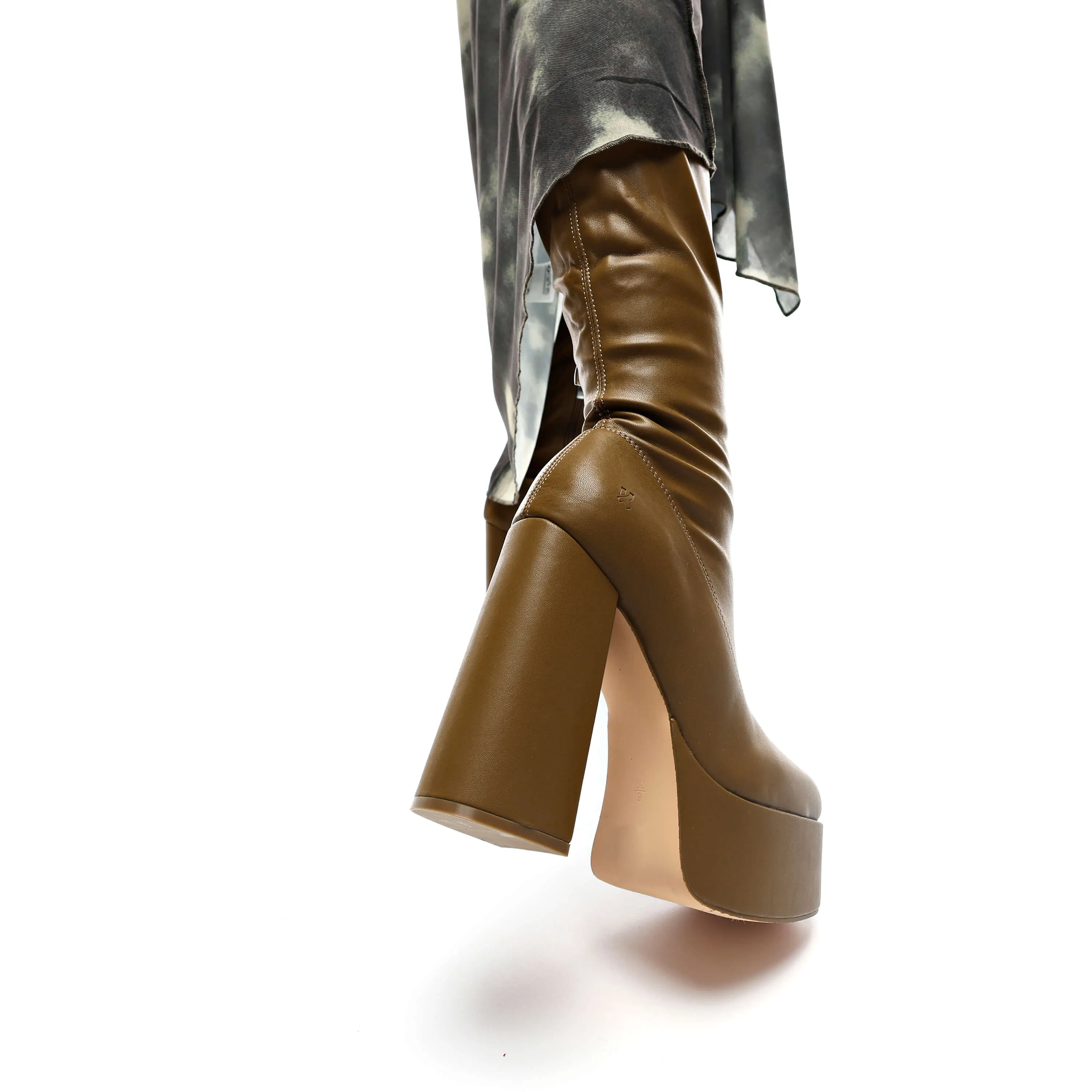 The Redemption Stretch Thigh High Boots - Khaki sold by Koi Footwear product image thumbnail 5