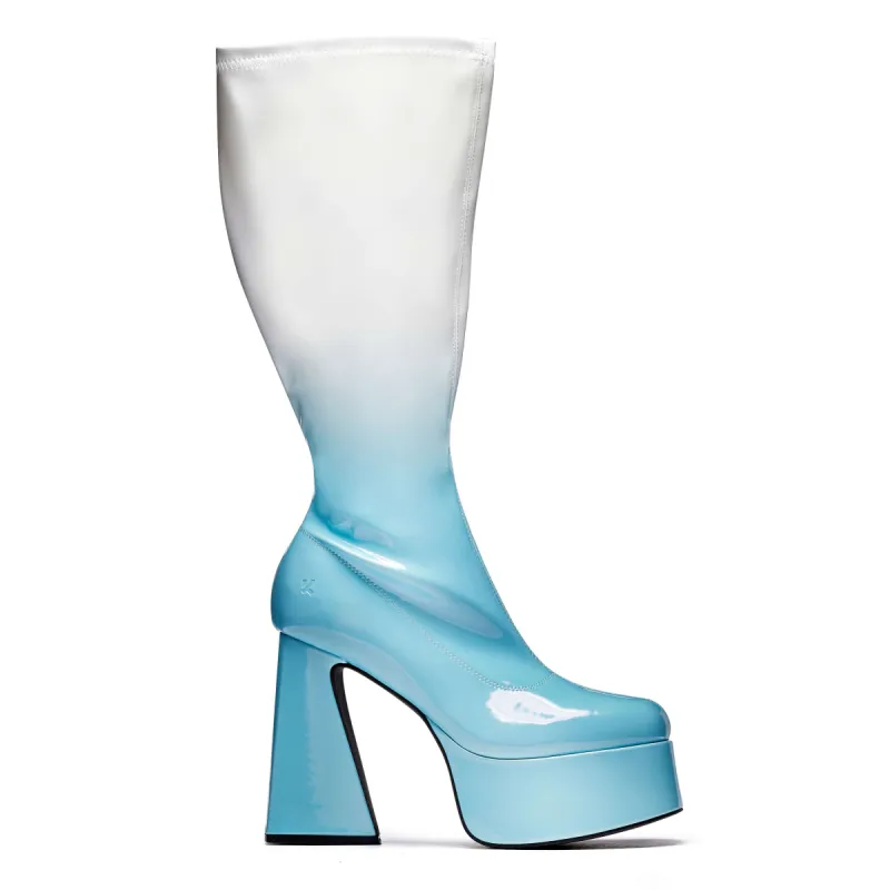 Bubblegum Burst Heeled Long Boots sold by Koi Footwear