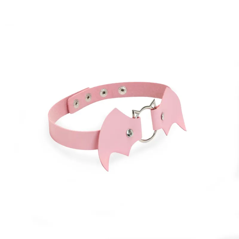 Kawaii Baby Pink Bat Choker sold by Koi Footwear