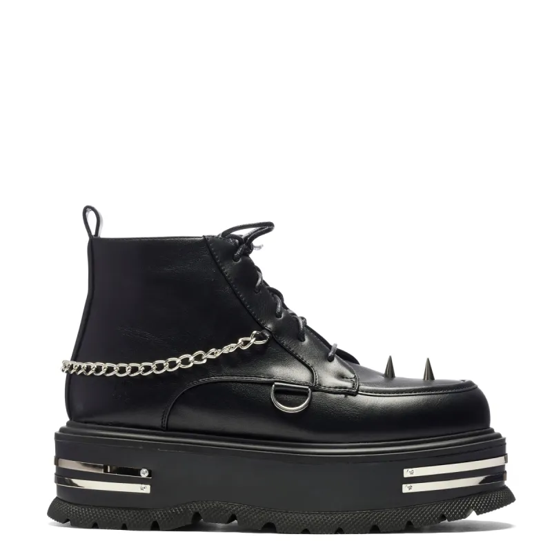 The Silence Platform Grunge Boots - Black sold by Koi Footwear