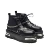 The Silence Platform Grunge Boots - Black sold by Koi Footwear