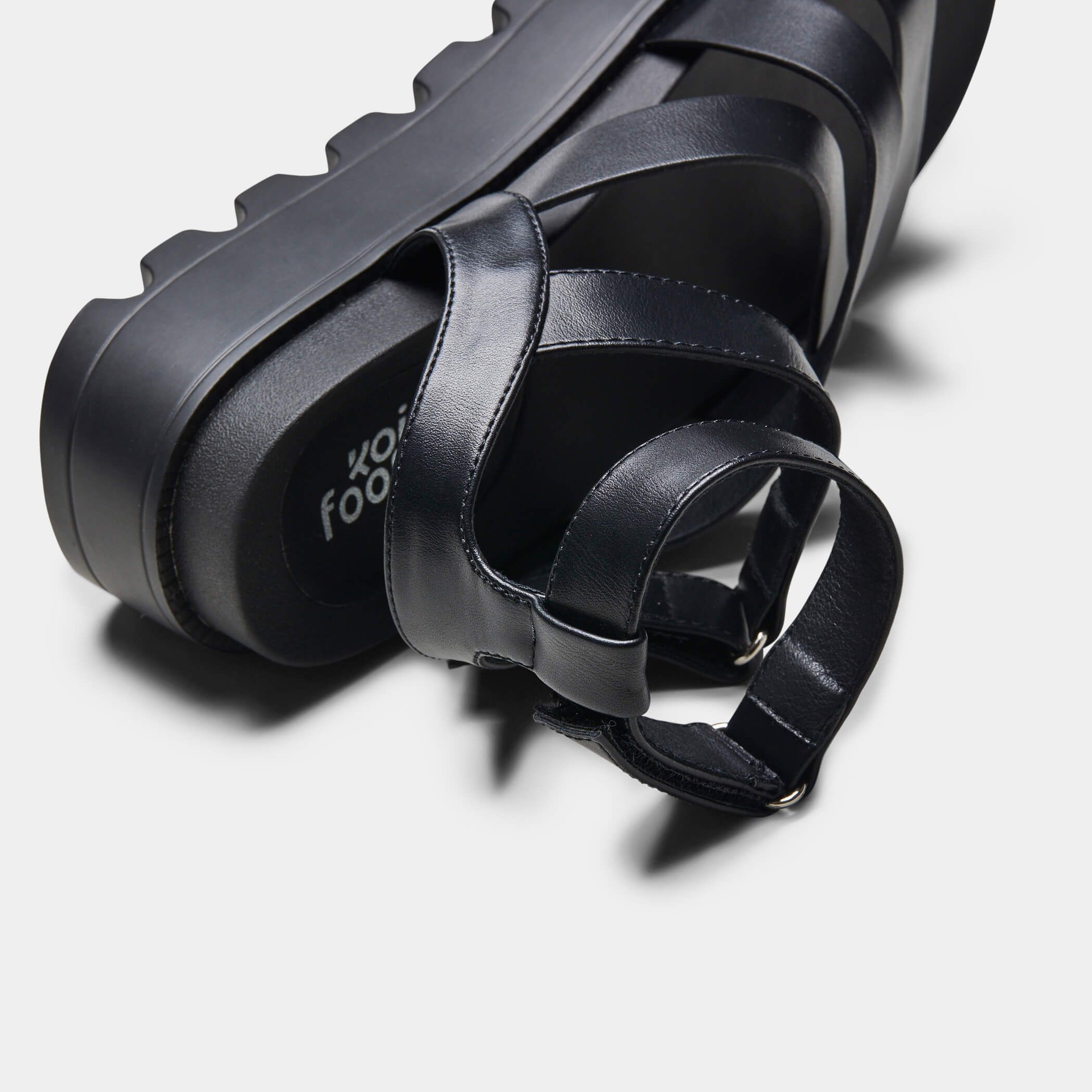 CRIX Black Chunky Flatform Sandals sold by Koi Footwear product image thumbnail 5