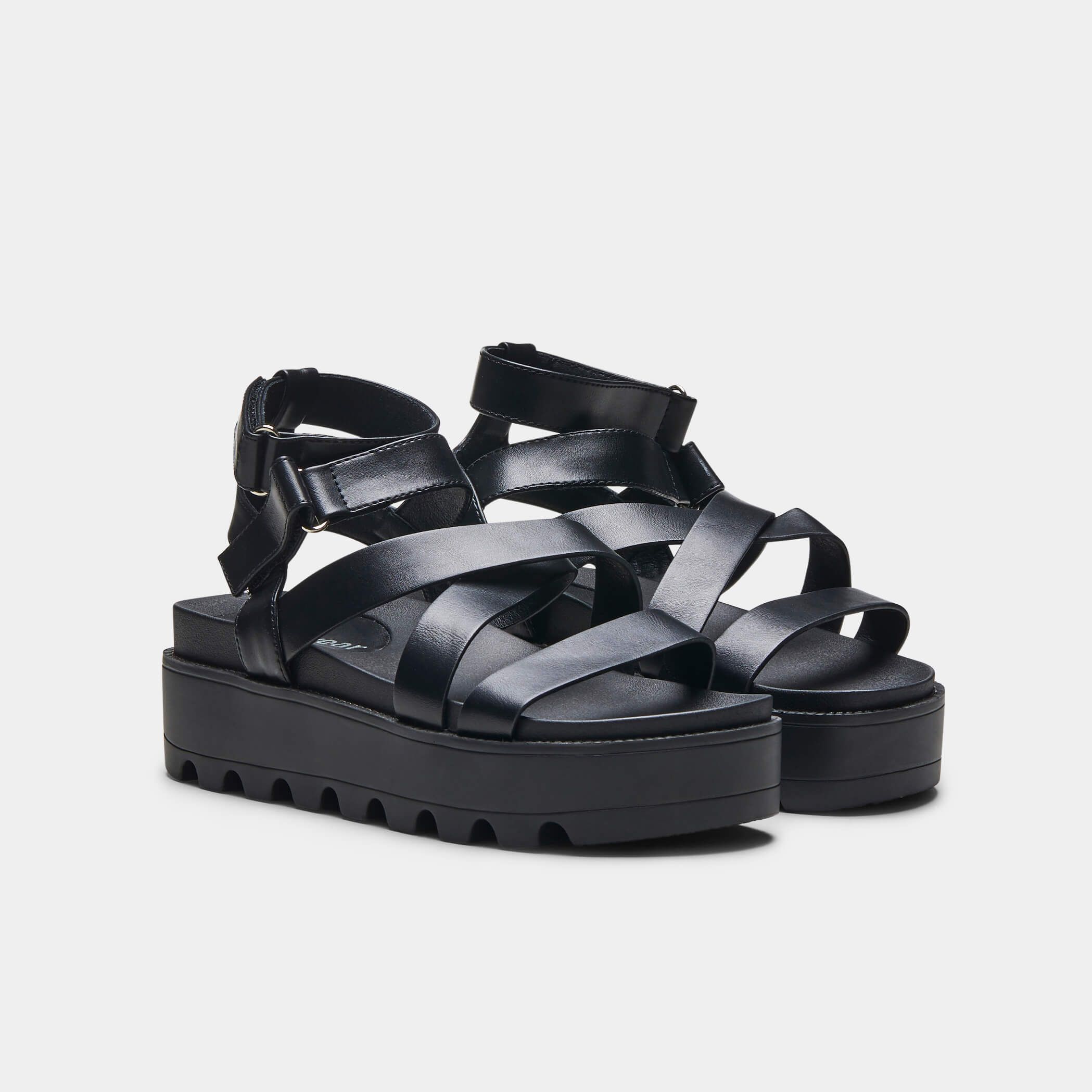 CRIX Black Chunky Flatform Sandals sold by Koi Footwear product image thumbnail 3