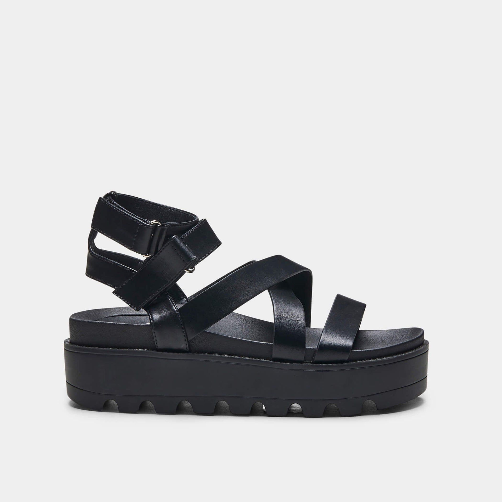 CRIX Black Chunky Flatform Sandals sold by Koi Footwear product image thumbnail 2