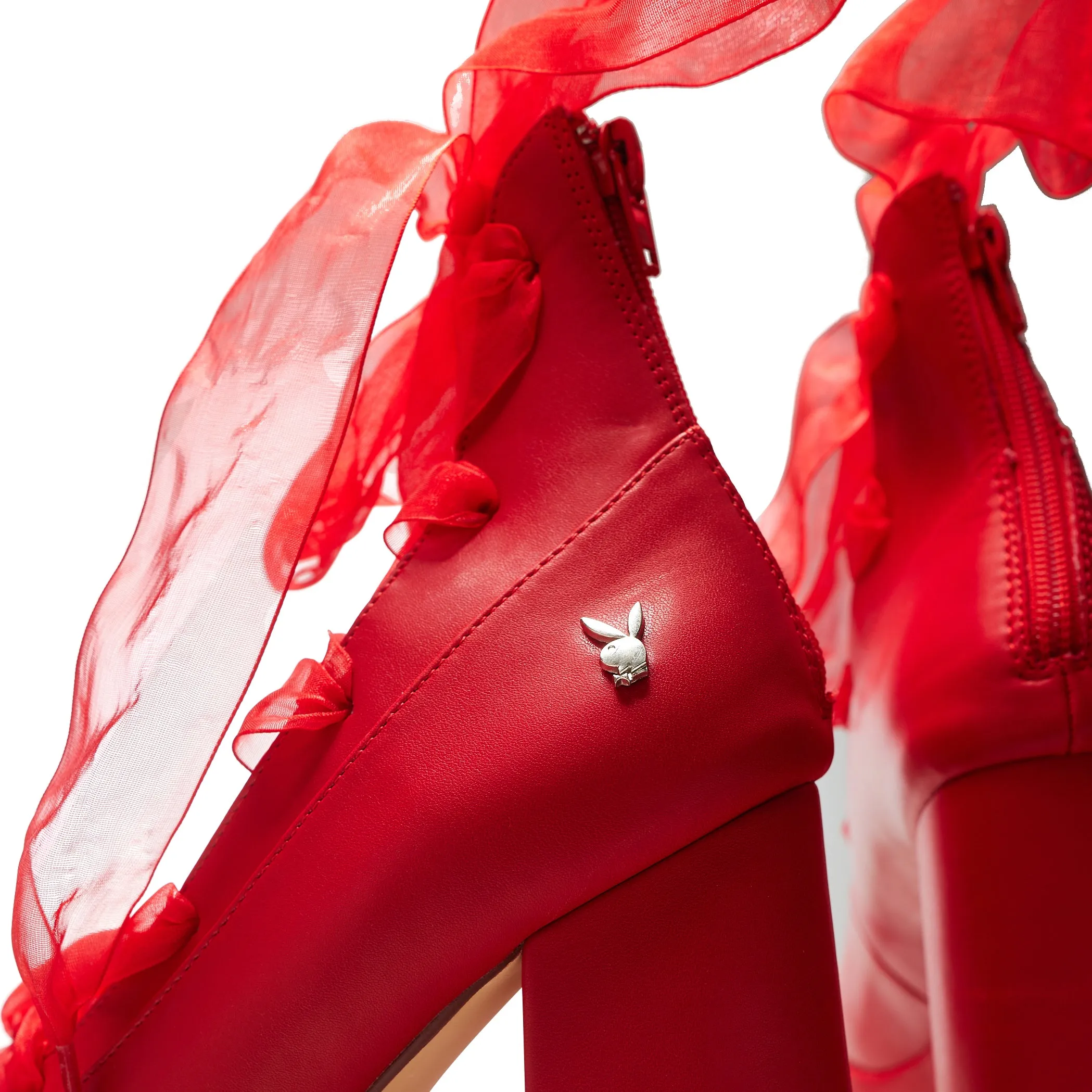 Playboy Infidelity Red Lace Up Heels sold by Koi Footwear product image thumbnail 5