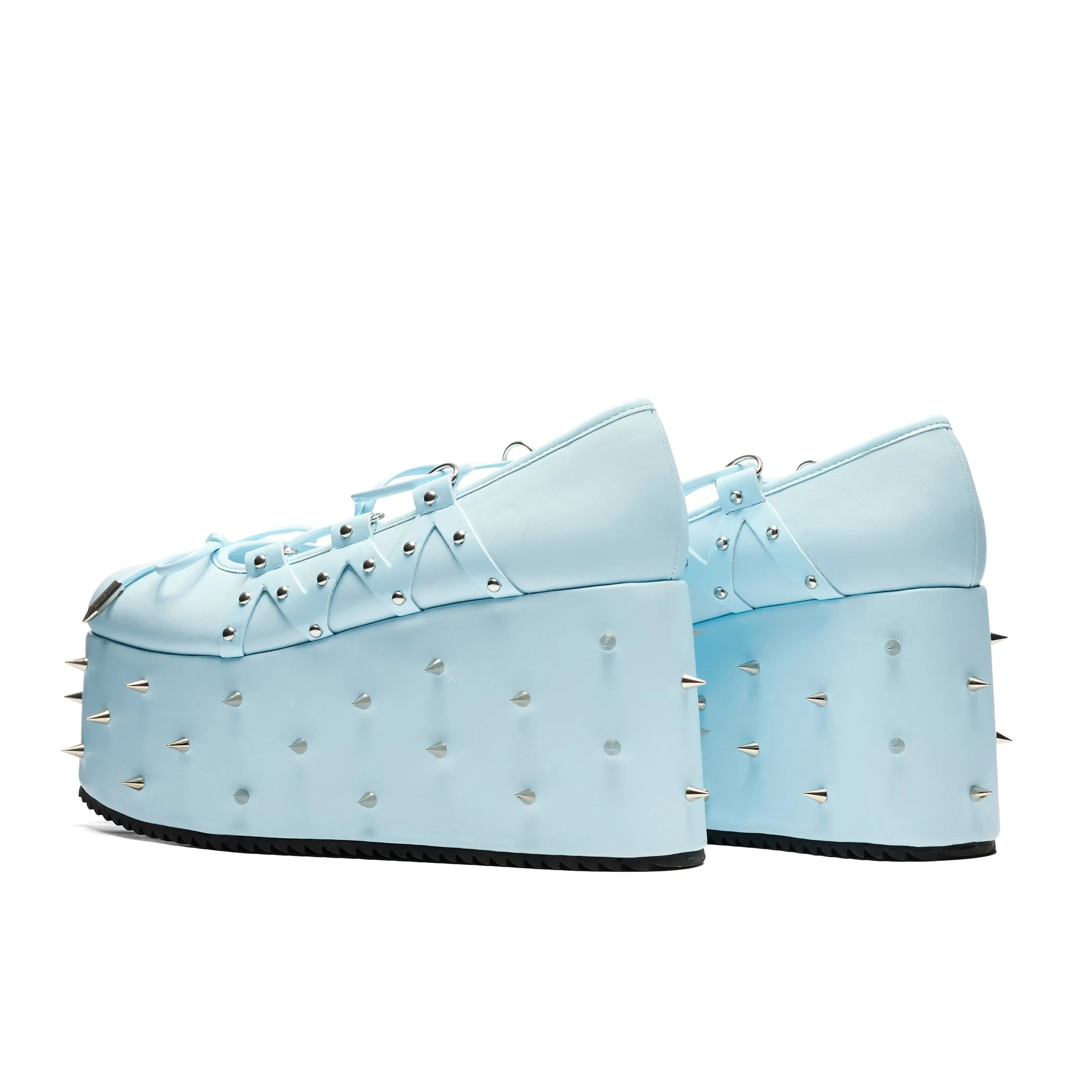 Zorina Lace Up Platform Ballet Shoes - Blue sold by Koi Footwear product image thumbnail 4