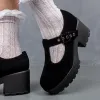 Sai Black Mary Jane Shoes 'Suede Edition' sold by Koi Footwear