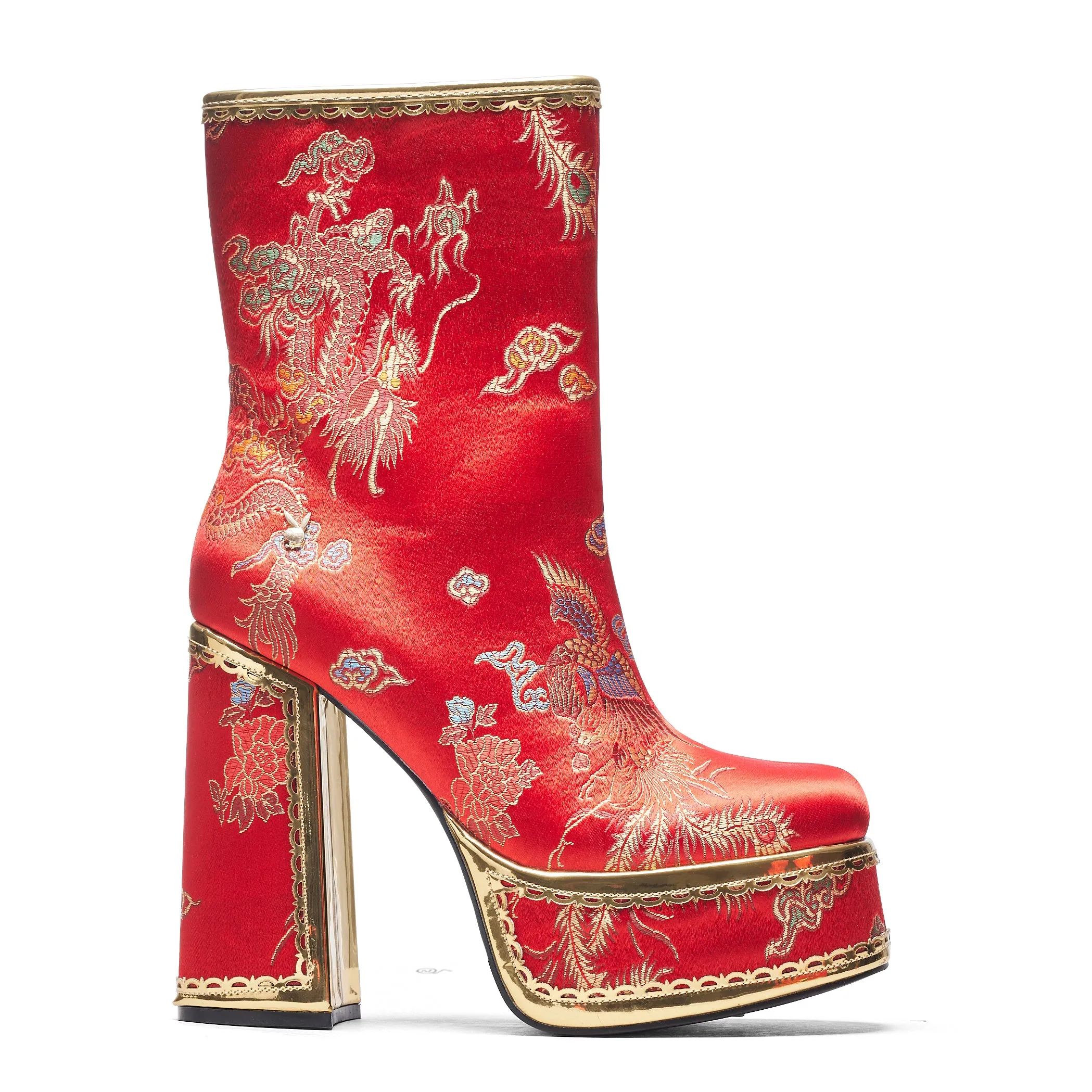 The Ornate Soul Playboy Red Heeled Boots sold by Koi Footwear