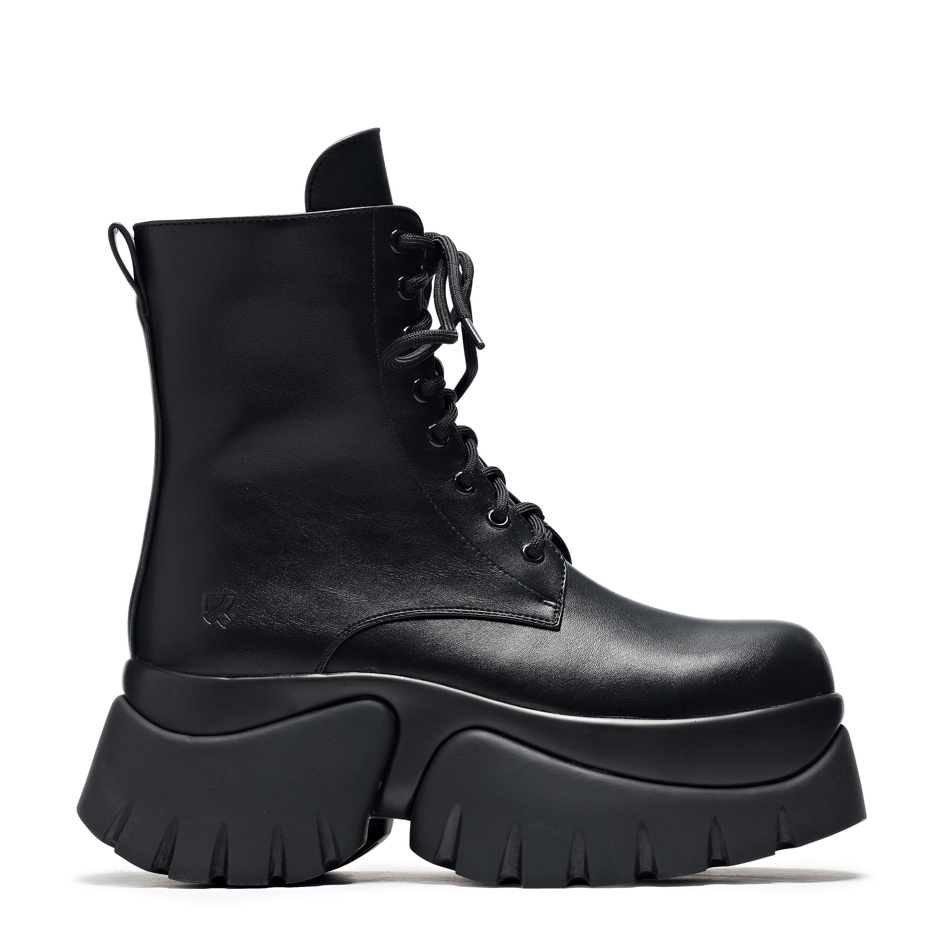 Rancor Vilun Black Lace up Boots sold by Koi Footwear