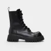 Gimli Men's Black Square Toe Lace Up Boots sold by Koi Footwear