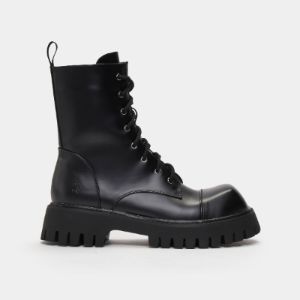 Gimli Men's Black Square Toe Lace Up Boots sold by Koi Footwear