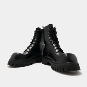 Gimli Men's Black Square Toe Lace Up Boots sold by Koi Footwear