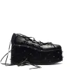 Zorina Lace Up Platform Ballet Shoes - Black sold by Koi Footwear