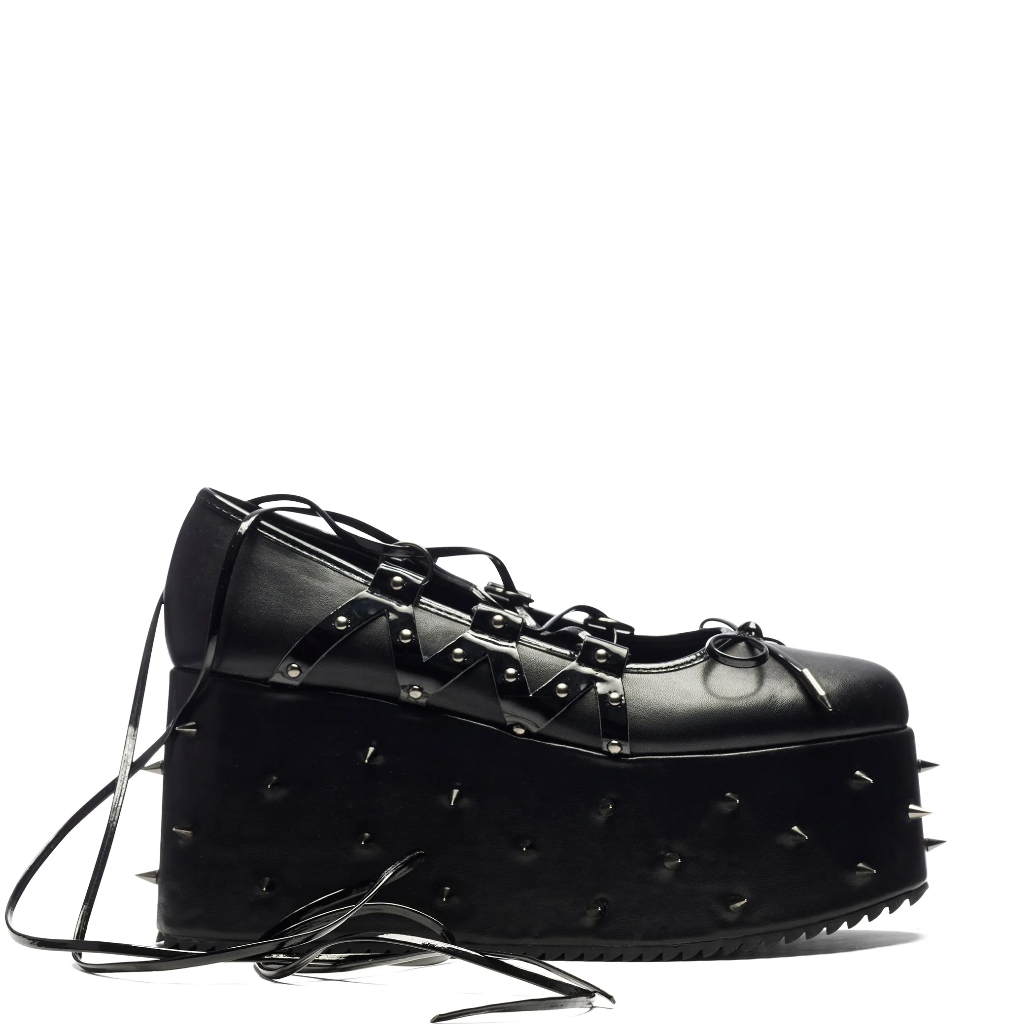 Zorina Lace Up Platform Ballet Shoes - Black sold by Koi Footwear product image thumbnail 3