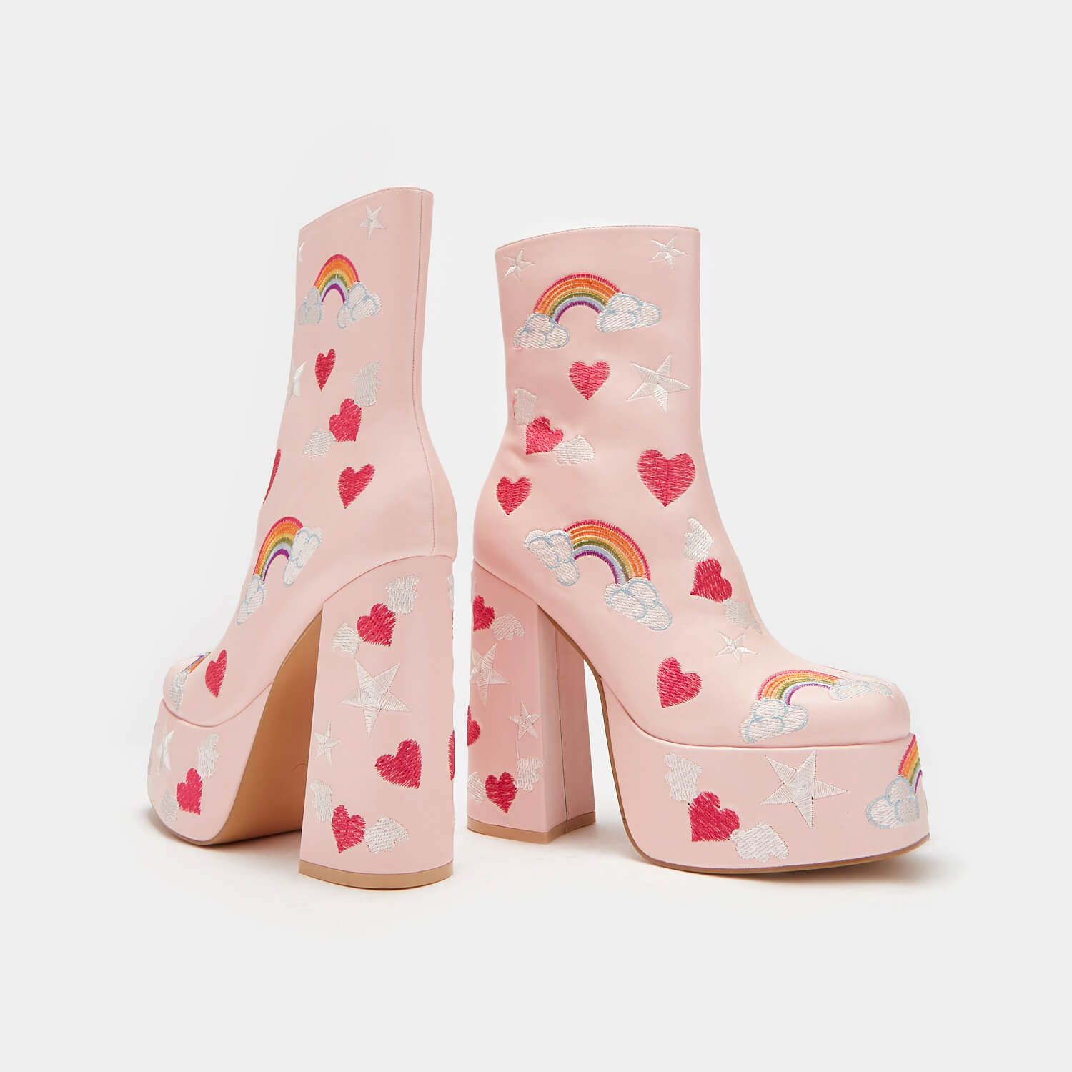 Pink Sugar Clouds Platform Heeled Boots sold by Koi Footwear product image thumbnail 5