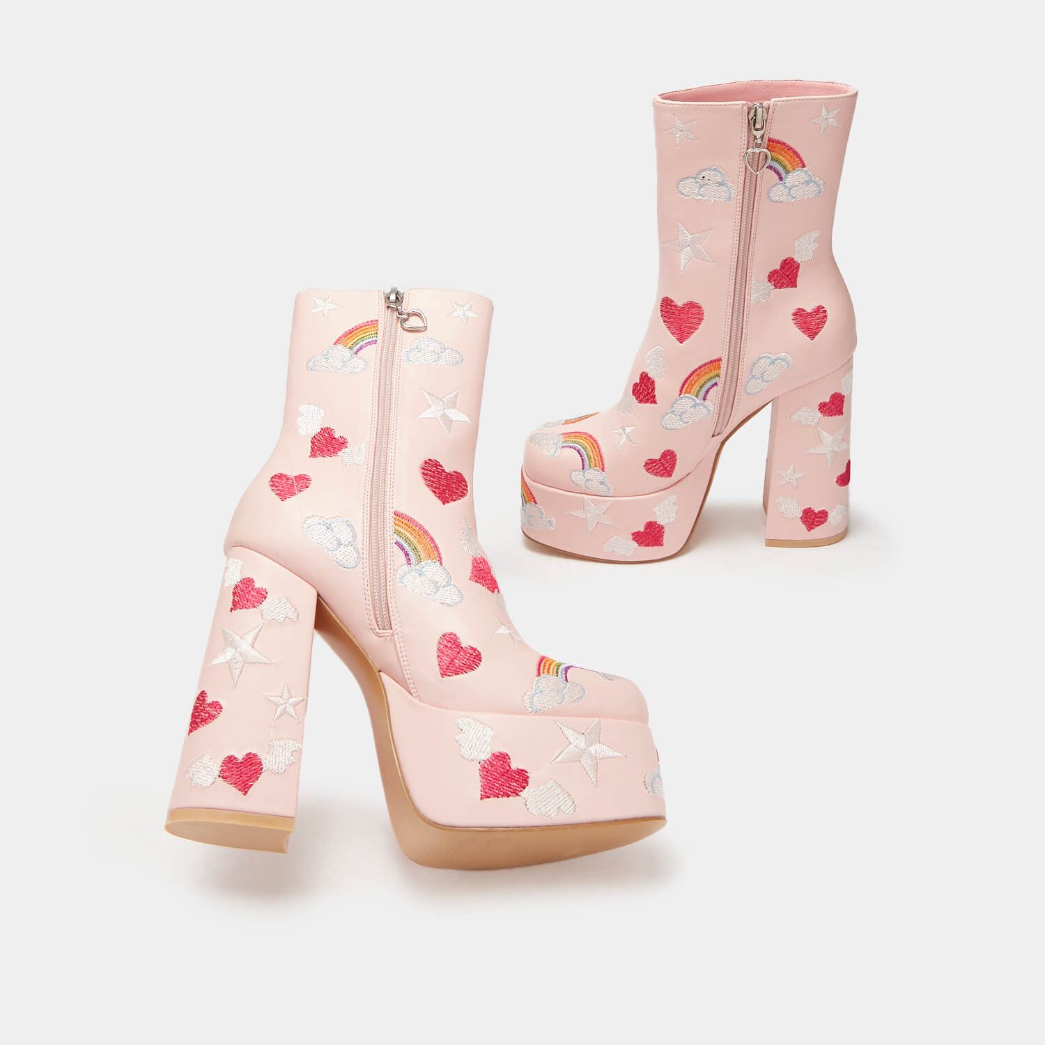 Pink Sugar Clouds Platform Heeled Boots sold by Koi Footwear product image thumbnail 4