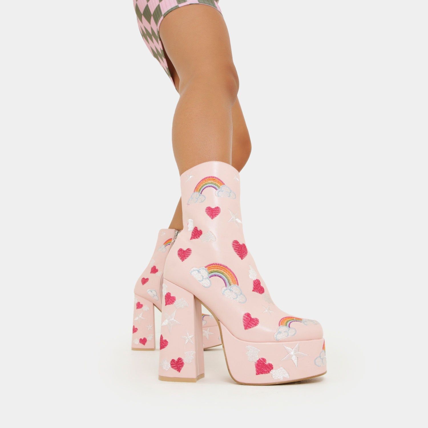 Pink Sugar Clouds Platform Heeled Boots sold by Koi Footwear product image thumbnail 3